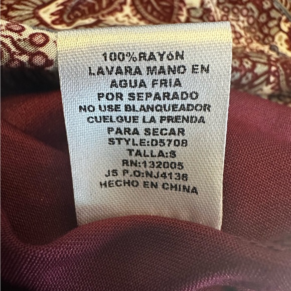 The NINES Border Mixed Print Cutout Neck Shift Fall Dress Size S - Picture 10 of 11